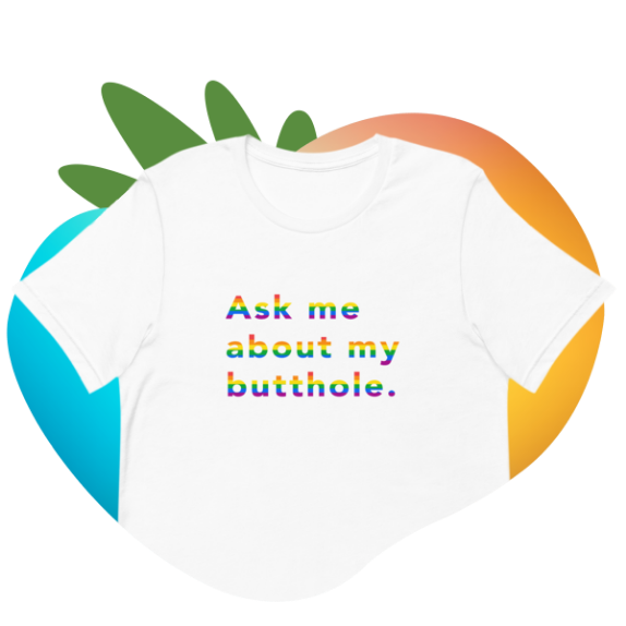 TUSHY Rainbow Butthole T-shirt